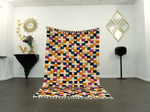 Berber Rug - 247 cm x 161 cm - colored Wool