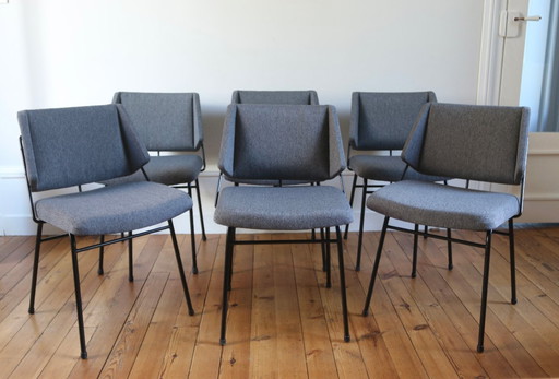 Série de 6 chaises modernistes vintage Raphael Raffel, 1950