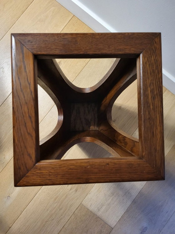 Image 1 of Vintage houten paraplubak – mid-century design (jaren 60)
