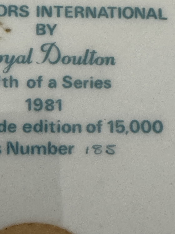Image 1 of Raro piatto da parete Royal Doulton "Bora Bora" (1981) – Numero di serie bassissimo #185!