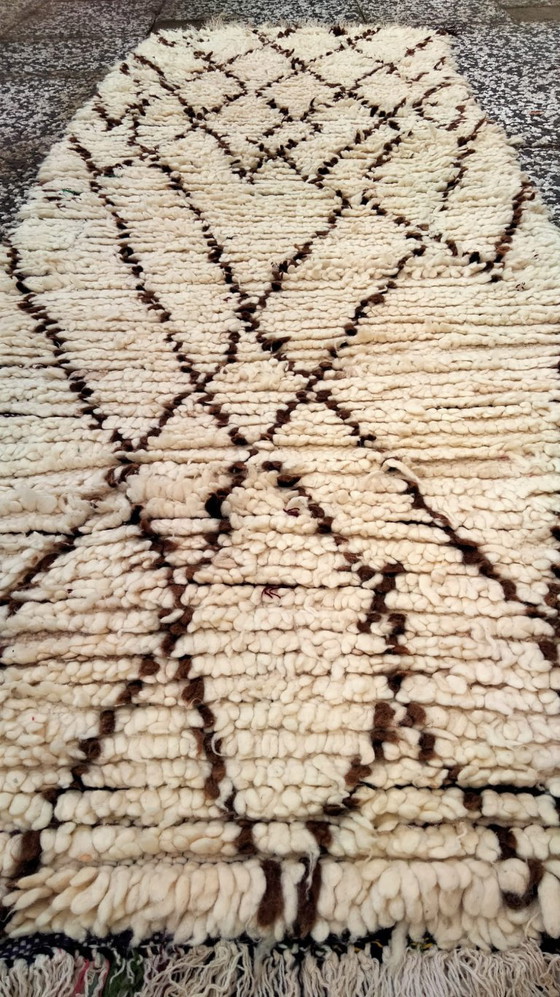 Image 1 of Handgeknoopt Berber kleed wol 220x75cm