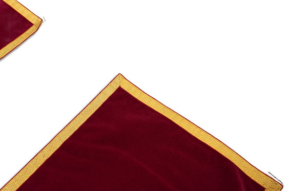 Image 1 of Raro set di 2 antichi stendardi religiosi o tovaglie d'altare, Belgio, anni 1900