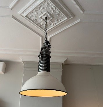 Philips enamel factory lamp XXL white