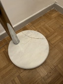 Lampadaire en marbre et acier chromé