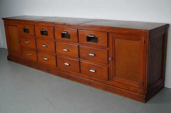 Image 1 of Grande mobiletto da merceria/negozio vintage in pino francese, anni '50