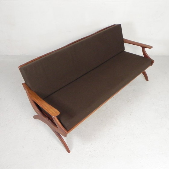 Divano a tre posti in teak De Ster Geldermalsen Gelderland, anni '60 – Divani 3 posti, Wood (photo 2 of 29)