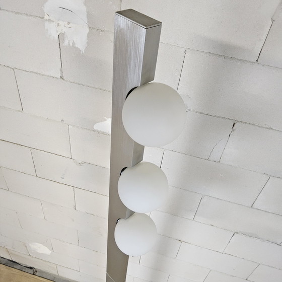 Image 1 of Unique vintage space age style chrome floor lamp (Massive) globe lamp