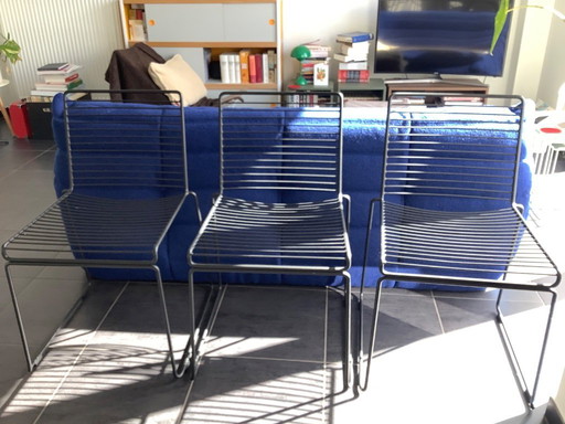 3 chaises de salle à manger Hay Hee noires