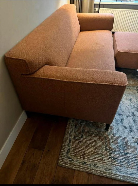 Image 1 of Pode - Edit Orange 3 seater Sofa & Hocker