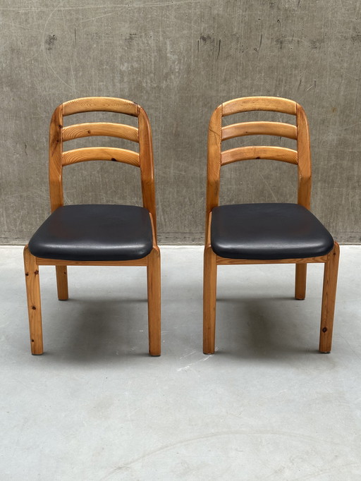 VINTAGE SET/2 PIECES CHAIRS, DYRLUND, DENMARK, 1970S