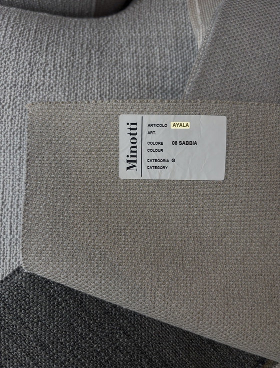 Image 1 of Minotti Alexander modular corner sofa in fabric Cat. G Ayala sabbia