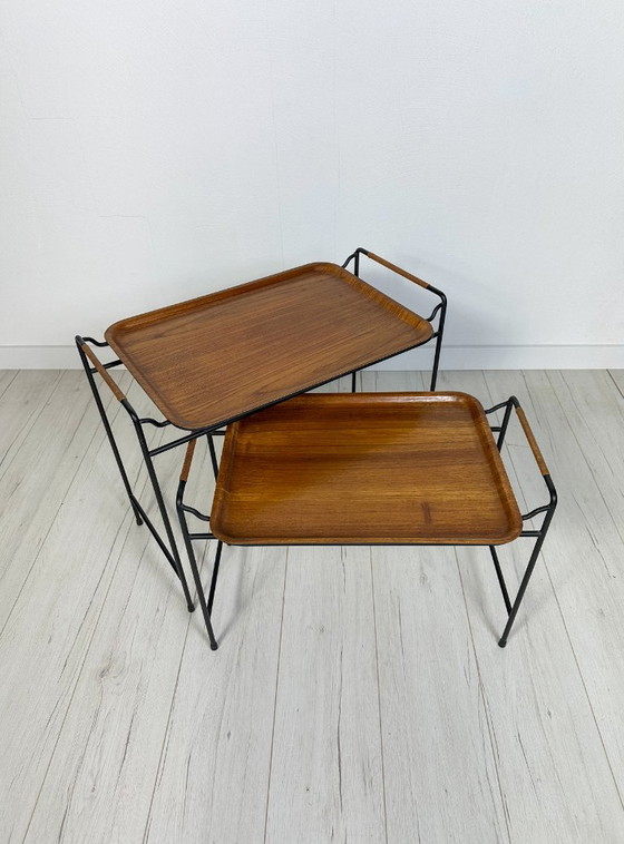 Tavolini a incastro vintage danesi in teak anni '60 di Silva – Legno (photo 3 of 6)