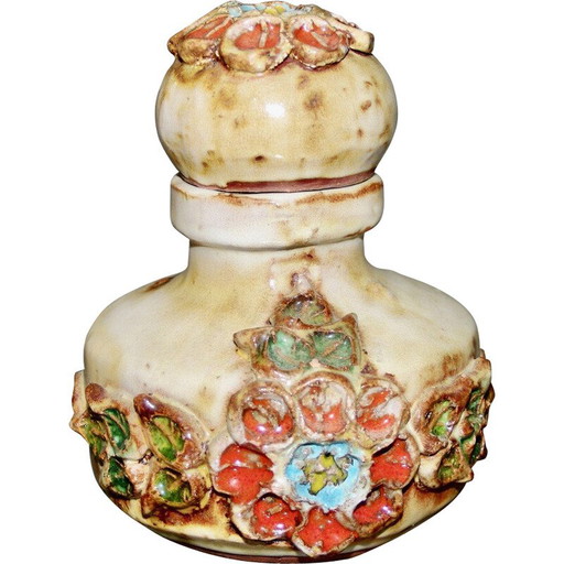 Vintage keramieken fles voor La Roue Vallauris