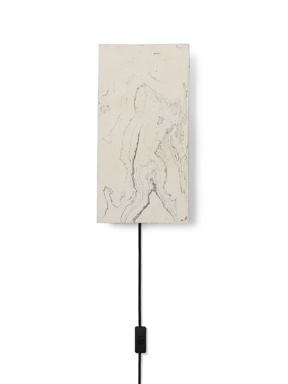 Image 1 of Argilla Wall Lamp - Rectangular Marble White / FERM LIVING