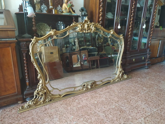 Grande Specchio intagliato e dorato, Italia 1950 – Legno, Barok (photo 6 of 18)