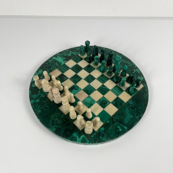 Image 1 of Decorative chess set in malachite, 1950–1970