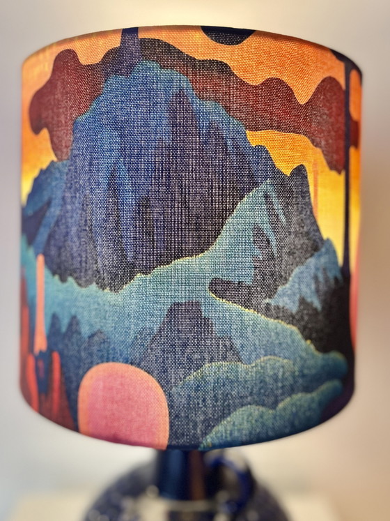 Image 1 of Lampada d'accento in stile Space Age realizzata con un raro vaso in ceramica della Germania Ovest da Jasba