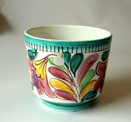 Design Plant pot Weser Keramik Veckerhagen Cachepot with Original Paper Label
