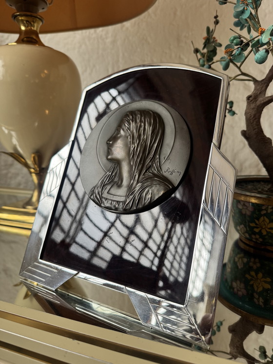 Image 1 of Icona cromata, bachelite e bronzo Art Déco