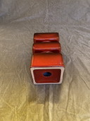 Vintage Pop Art vase by Cari Zalloni in orange/red