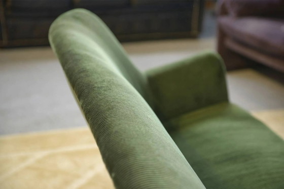 Green velvet canapé 1960s – 3-5 seaters, Scandinavian (photo 5 of 15)