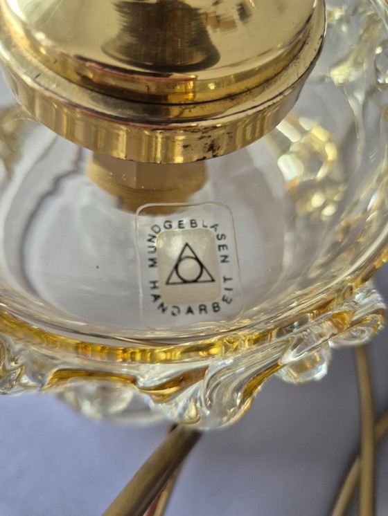 Image 1 of Vintage 1970s Oberglas Austria chandelier, hand-blown glass, 6-light