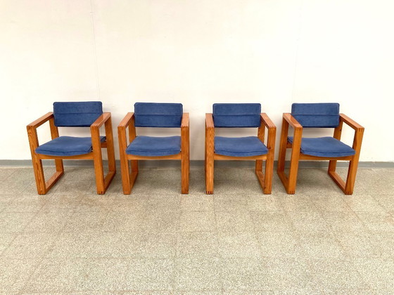 Image 1 of Set van 4 Ate van Apeldoorn kubus stoelen 1970's