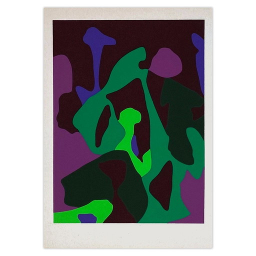 ANONYME Composición abstraite II serigrafía 1975