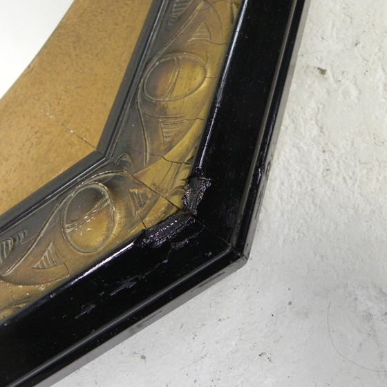 Image 1 of 8-hoekige Art Nouveau spiegel, jaren 20