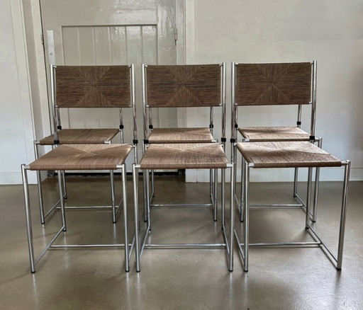 Set of 6 'Paludis' chairs, Giandomenico Belotti for Alias, Italy, 1980s