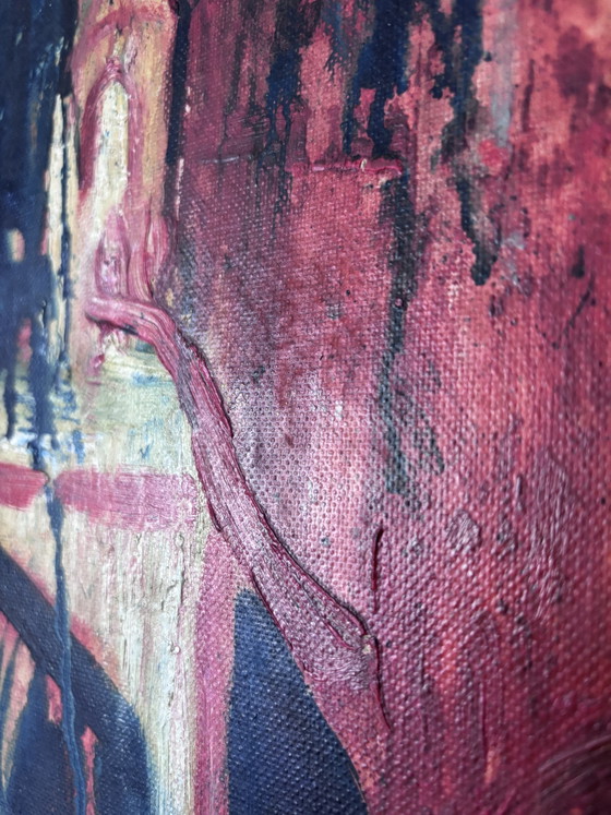 Powerful Expressionist Oil Painting Volker Jenny (Düsseldorf, 1967) 60x80 cm – Paintings & Drawings, Canvas (photo 2 of 14)