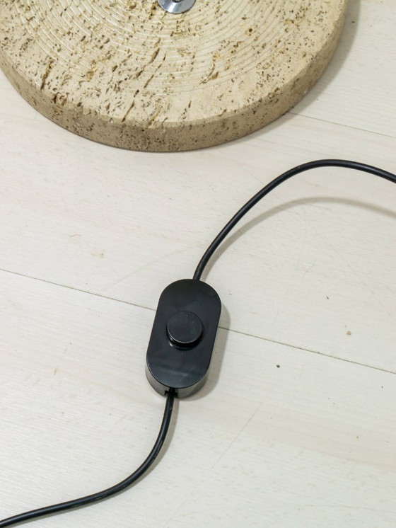 Image 1 of Midcentury Italian Arched Floor Lamp 5 Lights Chrome Metal and Lucite, 1960s