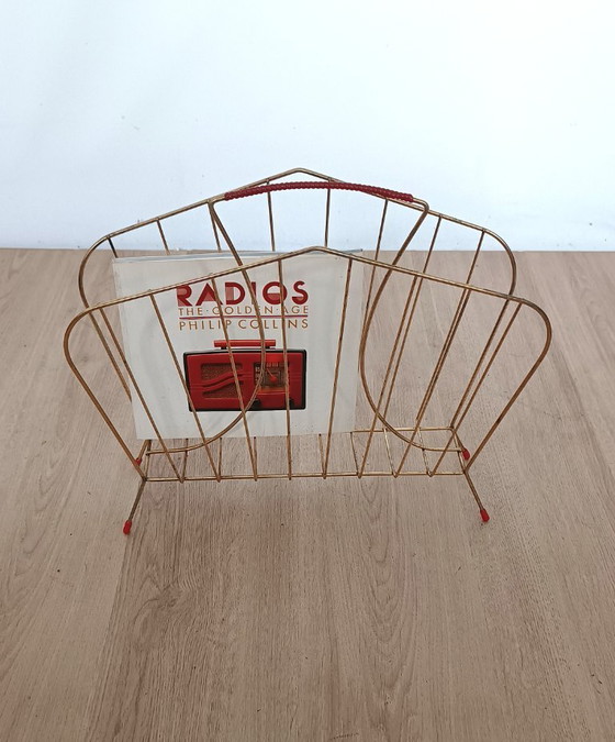 Image 1 of Fifties brass magazine stand