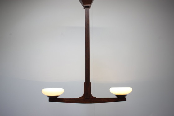 Image 1 of Mid-Century Wooden Chandelier, 1930s