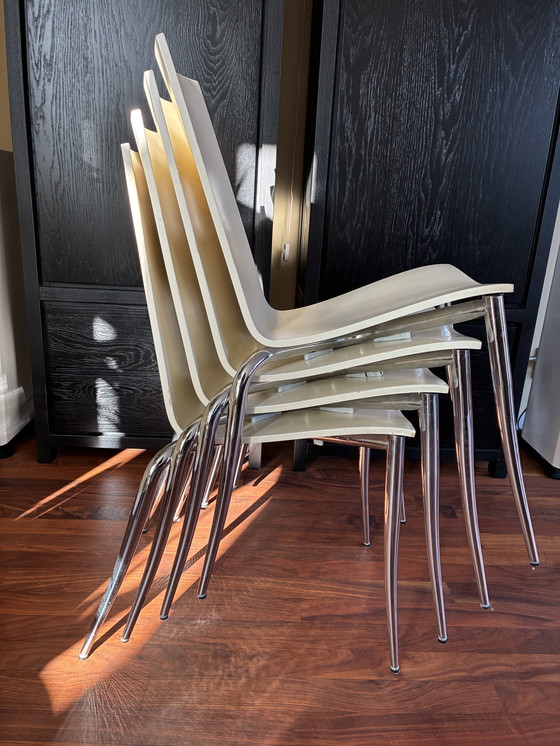 Image 1 of 4 sedie Driade Olly Tango – Philippe Starck – crema – design classico