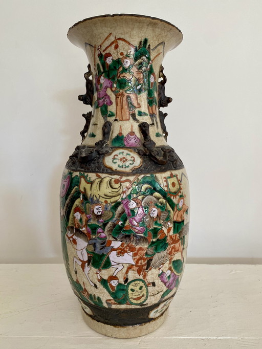 Vase balustre ancien Nankin