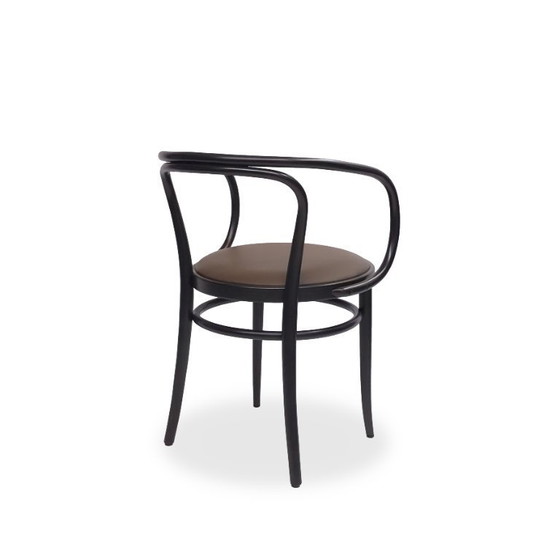 Image 1 of THONET 209 P | Ledersitz Braun Bugholz Schwarz | Stuhl