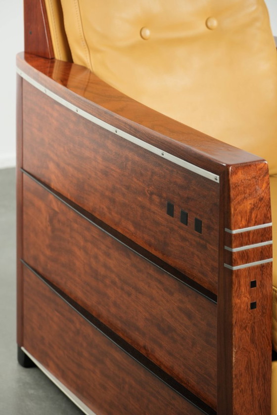 Image 1 of Fauteuil jaune de style Art déco, modèle Frank, de la série Decoforma, signé Schuitema, en bon état.