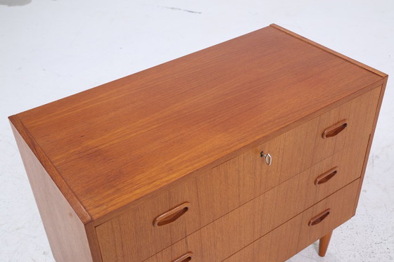 Image 1 of Vintage teakhouten ladekast | Mid Century ladekast | houten opbergmeubel 60s 70s #05-51