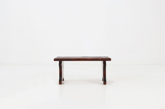 Image 1 of Rustic Hand-Crafted Wooden Stool, France ca. 1880