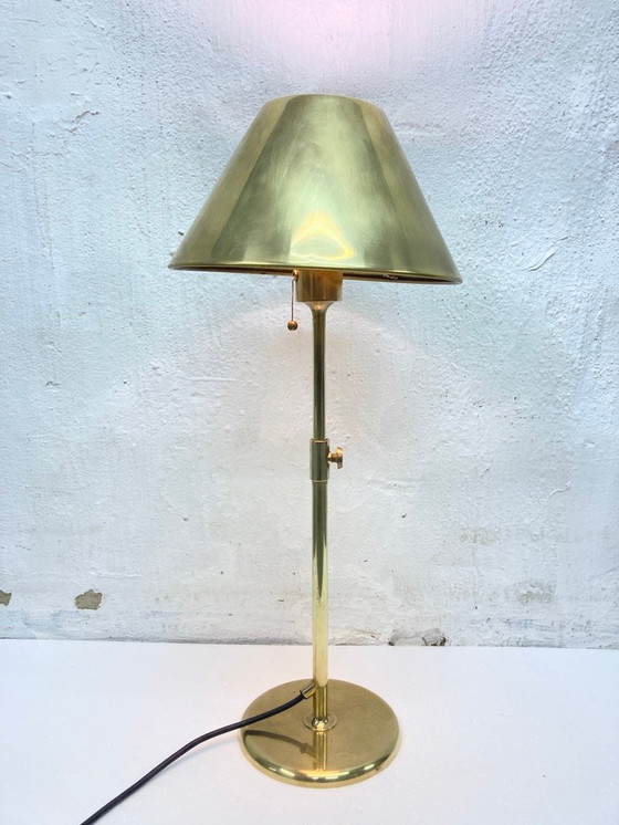 Image 1 of Florian Schulz Lesan tafellamp van messing 70s 80s design