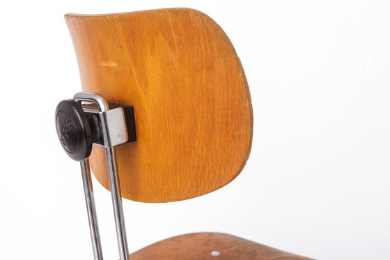 Image 1 of Egon Eiermann Swivel Chair for Wilde & Spieth, Bauhaus Desk Chair 1950s, German Industrial Beech Chair