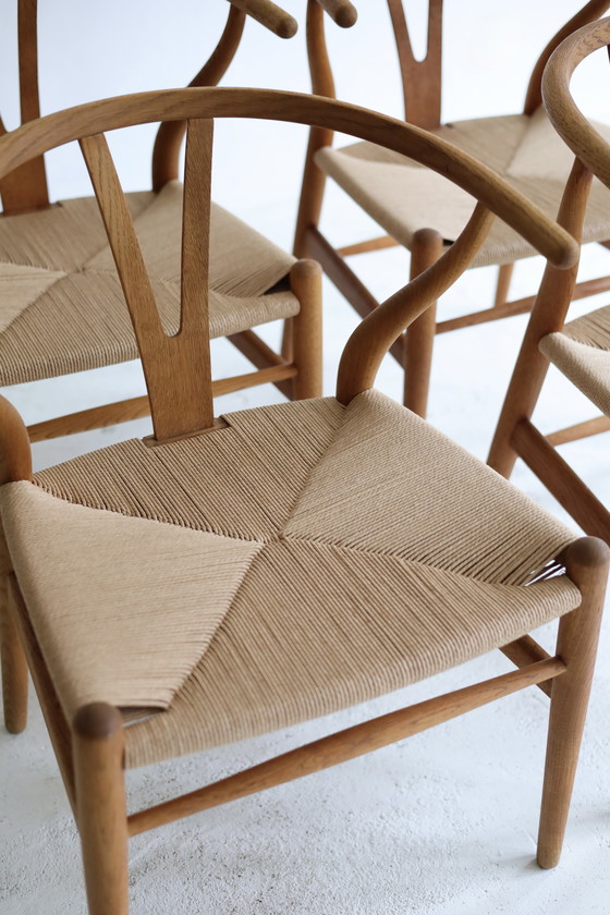 Image 1 of Set of 4 Wishbone chairs CH24, Hans Wegner