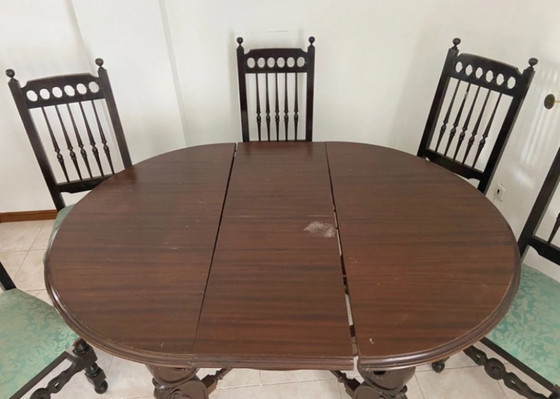 Image 1 of Table with 6 Chairs 