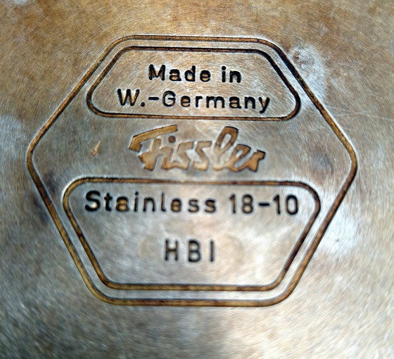 Image 1 of Fissler wok 36 cm roestvrijstalen stoompan Duitsland