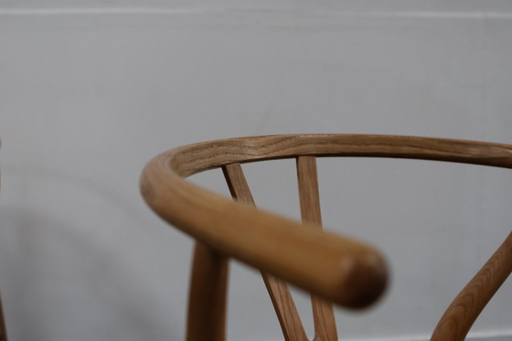 Image 1 of 4x Hans J. Wegner CH24 Sedie a spina di pesce in quercia, anni '70 Danimarca