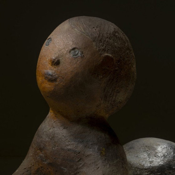 Image 1 of Niño pequeño, estatua de jardín de cerámica, décadas de 1960-1970, Checoslovaquia