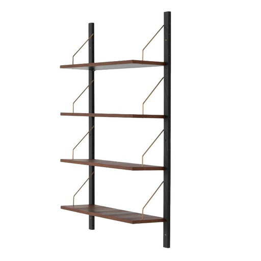 Modulaire eikenhouten wandkast, Deens design, jaren 60, gemaakt in Denemarken – boekenkasten, Wood