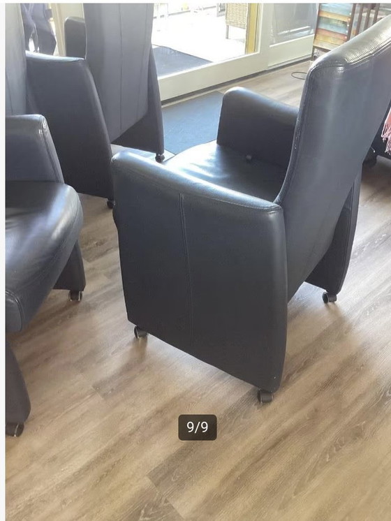 Image 1 of 4 Leder-Esszimmerstühle