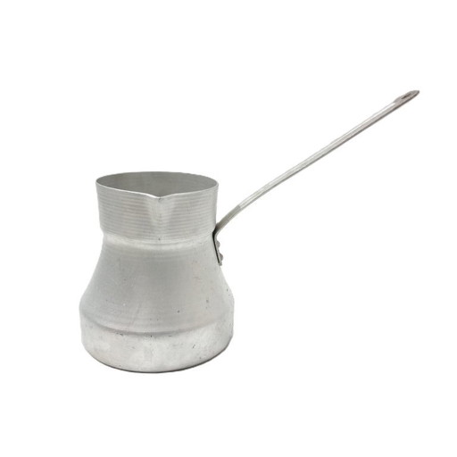 Caffettiera turca in alluminio d'epoca, inutilizzata